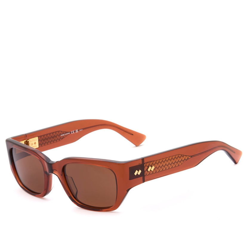 Solglasögon Bottega Veneta Bottega Veneta Intrecciato Wirecore BV1400S Sunglasses Brun | BV1400S-003