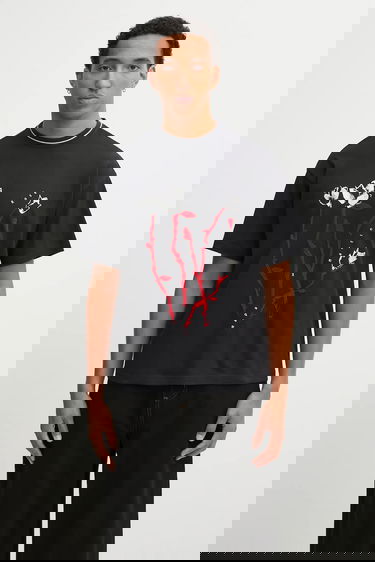 T-shirt Napapijri T-Shirt Napapijri x Martine Rose Rose Print Svart | NP0A4I569411, 0