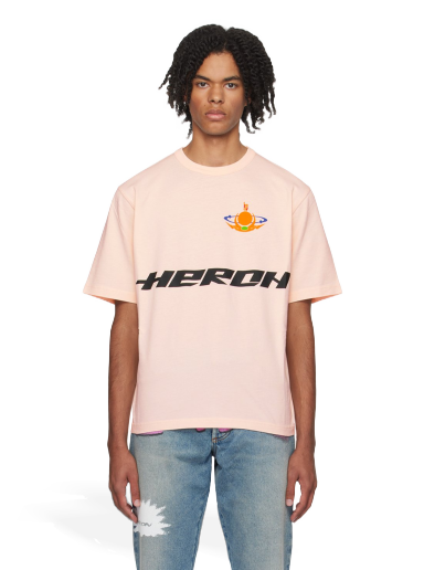 T-shirt HERON PRESTON 'Globe Burn' T-Shirt Rosa | HMAA032F23JER0173010