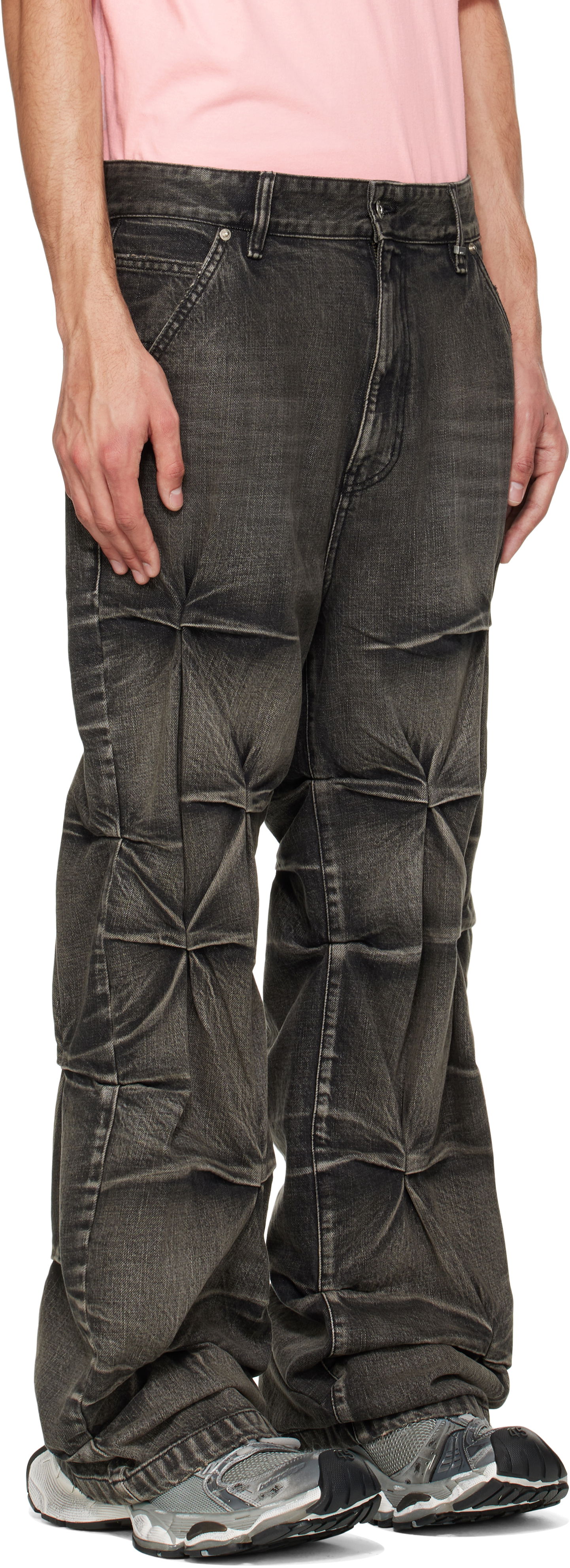 Jeans We11done We11done Wrinkled Jeans Svart | WD-DP1-25-365-M-BK, 1