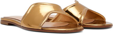 Sneakers och skor Gianvito Rossi Lucrezia Women's Open Toe Sandals Metallisk | G15060-05CUO-MET, 3