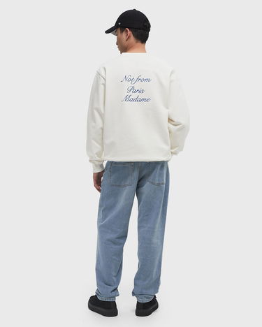 Sweater Drôle de Monsieur Drole de Monsieur Le Slogan Cursive Sweatshirt XXL Vit | G-SW157-CO127-OW, 1