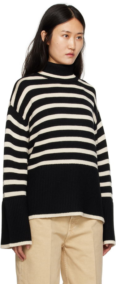 Sweater TOTEME Signature Stripe Turtleneck Sweater Beige | 212-562-758, 4