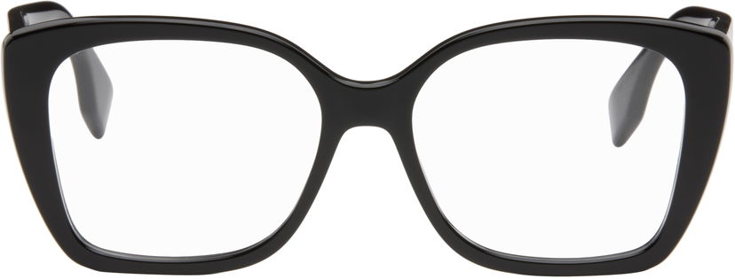 Solglasögon FENDI Lettering Rectangle Glasses Svart | FE50127IW54001 192337228438
