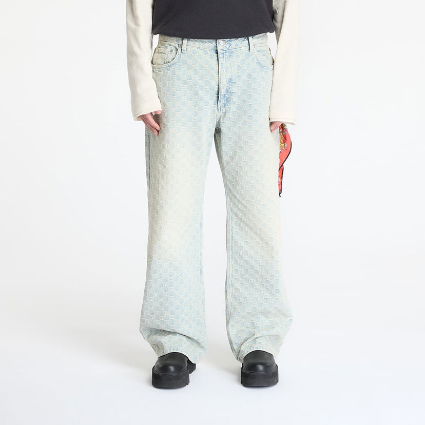 Jeans MISBHV MISBHV Monogram Ocean Washed Jeans 33 Blå | 250M316