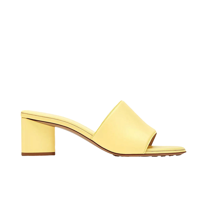 Sneakers och skor Bottega Veneta The Band Slip-On Leather Sandals Gul | 651378VBSL07411