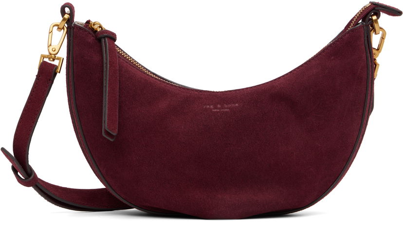 Axelväska rag & bone Rag & Bone Alix Suede Crossbody Bag Bourgogne | SD100812