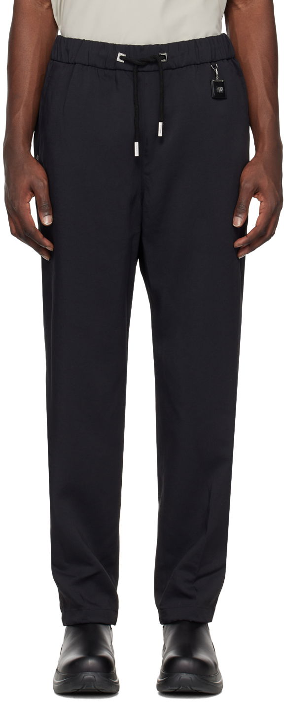 Byxor WOOYOUNGMI WOOYOUNGMI Drawstring Trousers Svart | W231PT23