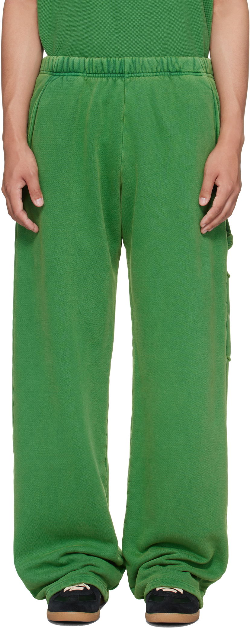 Träningsbyxor LES TIEN Les Tien Heavyweight Utility Puddle Sweatpants Grön | CF-3089-PD