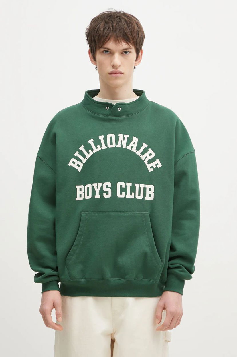 Sweatshirt BILLIONAIRE BOYS CLUB Stand Collar Sweatshirt with Print Grön | B24444