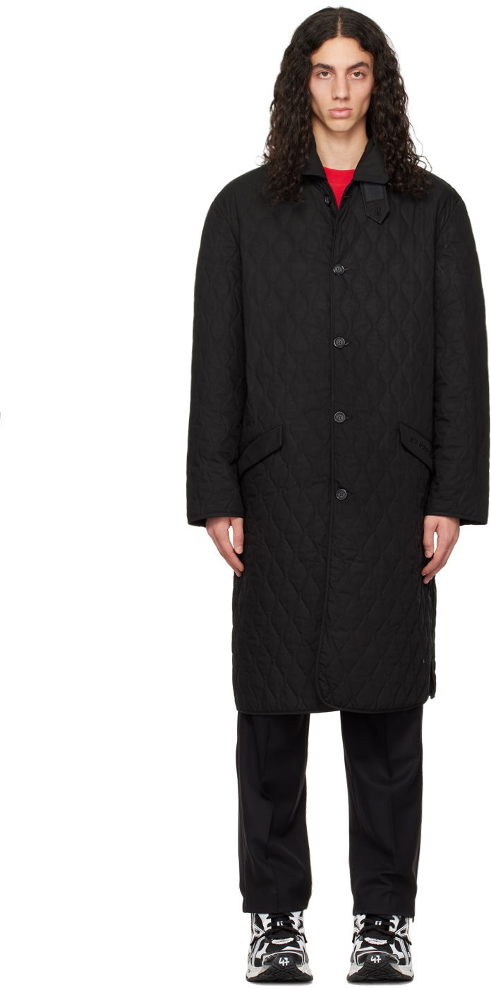 Rockar VETEMENTS VTMNTS Hunter Quilted Coat Svart | VL14CO200B