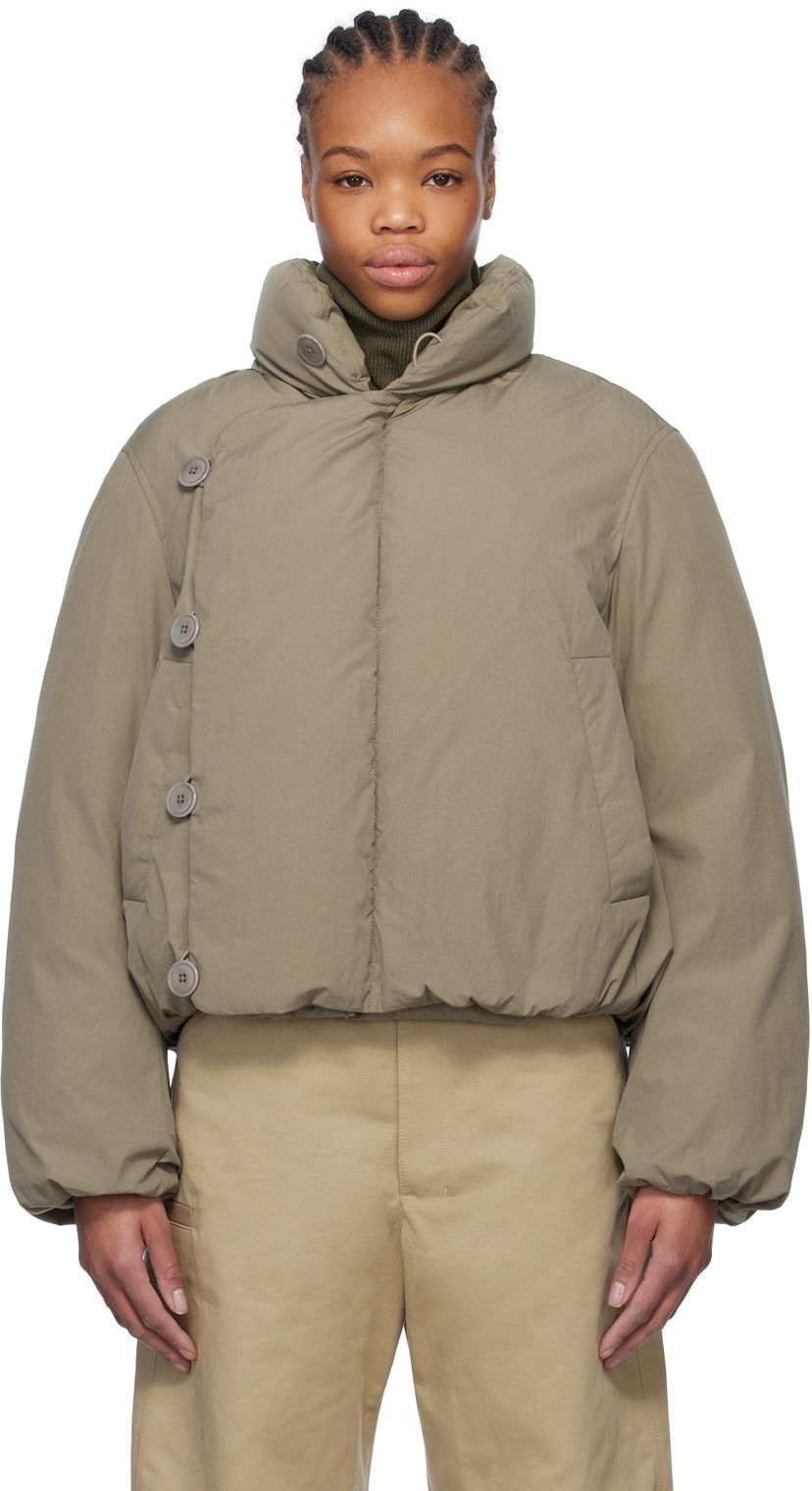 Pufferjacka LEMAIRE Lemaire Short Puffer Jacket Grön | OW1084 LF1156