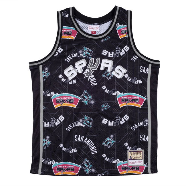 Jersey Mitchell & Ness San Antonio Spurs Swingman Jersey Svart | MSPOBW19081-SASPTBK, 0