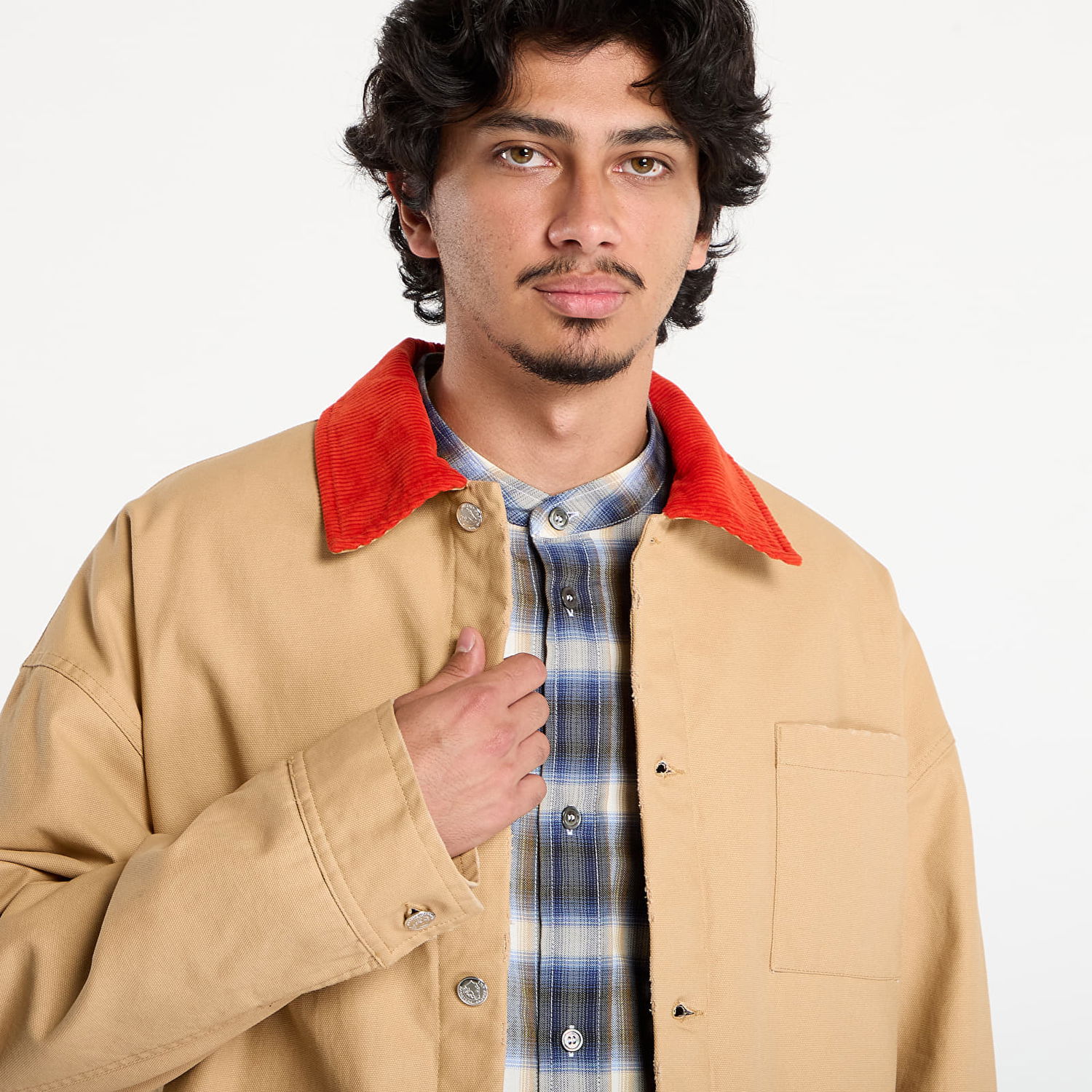 Jacka A.P.C. A.P.C. x Marc Jacobs Lined Jacket With Contrast Collar Beige | COHKM-M32012 CAB, 1