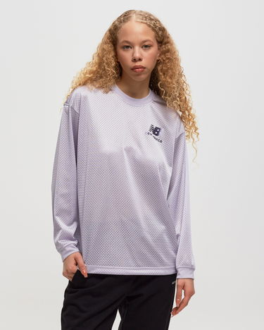 Sweatshirt New Balance Pearl Mesh Crew Purpur | WT31552-GRV, 1