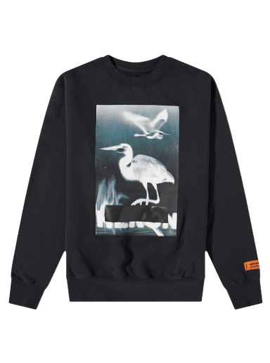 Sweatshirt HERON PRESTON Censored Heron Crew Neck Sweat Svart | HMBA020S23JER0021001