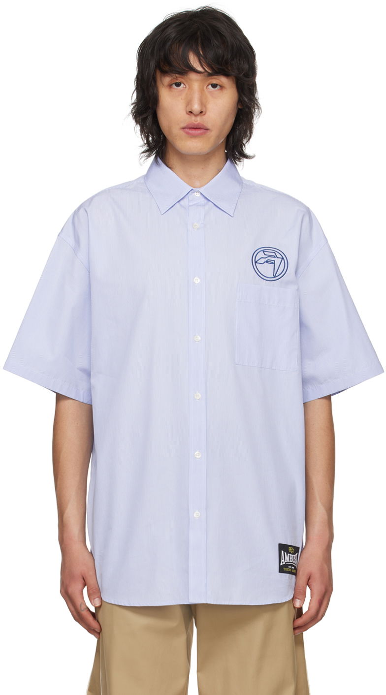 Skjorta Ambush Circle Amblem Shirt Blå | BMGG001S24FAB0024445