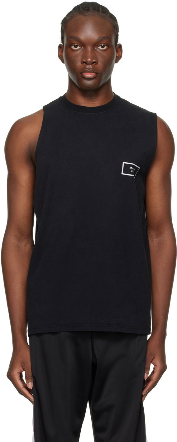 Linne Martine Rose Uneven Tank Top Svart | CMRSS24-622
