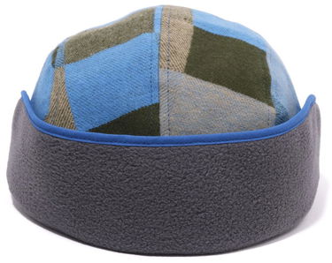 Keps BAPE BAPE Block Check Earflap Cap Blå | 001CPI801001M, 1