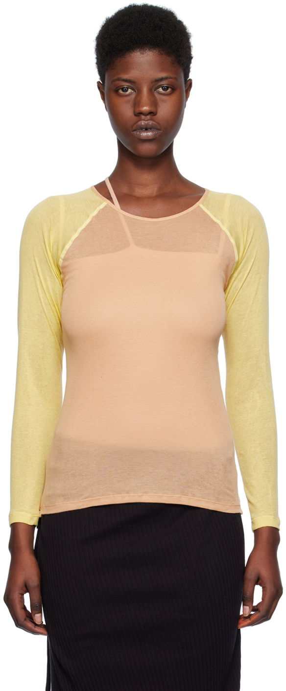 T-shirt Baserange Gene Long Sleeve T-Shirt Rosa | TOGN-CG-SP24