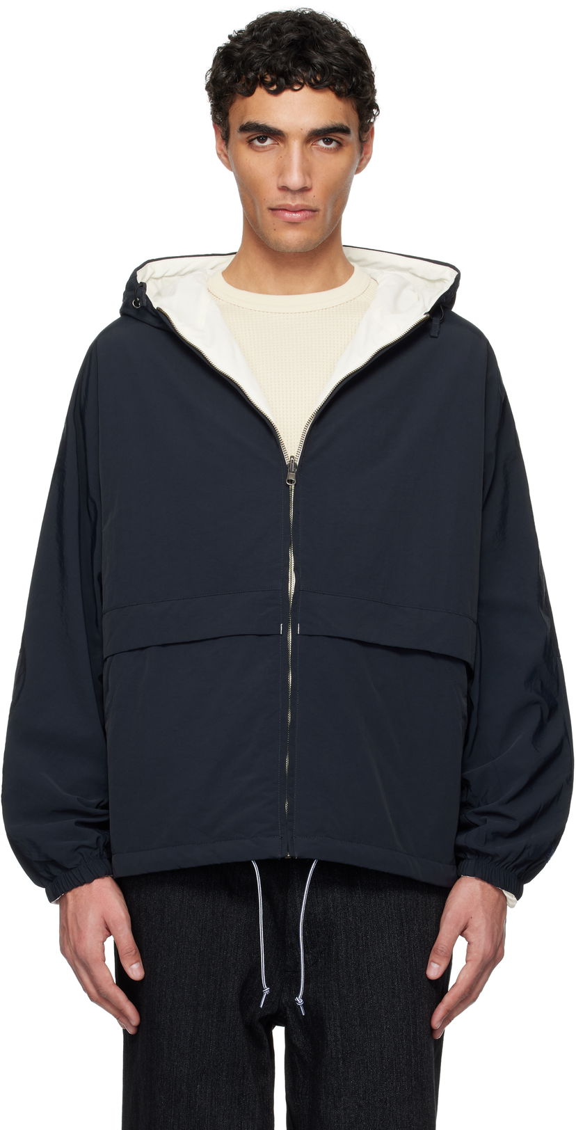 Vindjacka NANAMICA nanamica Hooded Reversible Jacket Mörkblå | S25SA002U