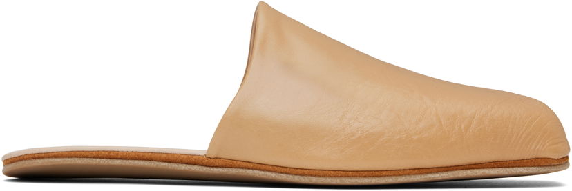 Kläder OUR LEGACY OUR LEGACY Cigarr Leather Slippers Beige | A2257CSB