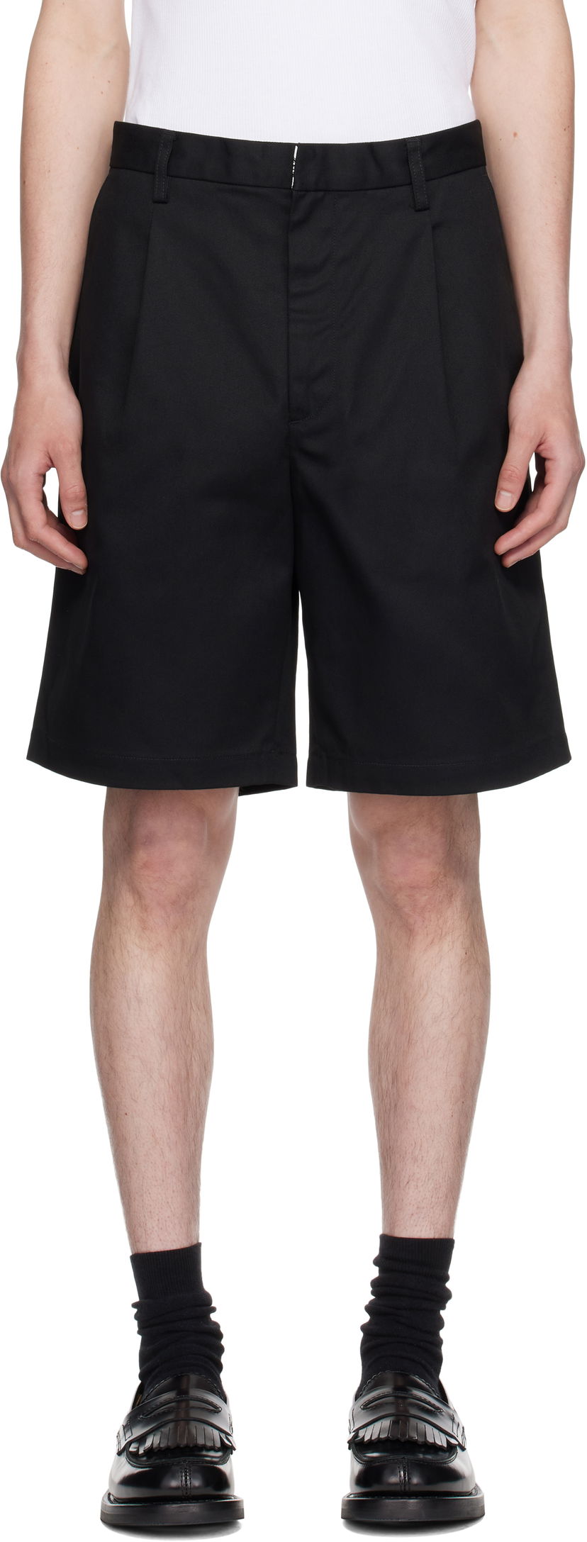 Shorts WACKO MARIA WACKO MARIA x Dickies Edition Pleated Shorts Svart | 25SS-WMP-DC02