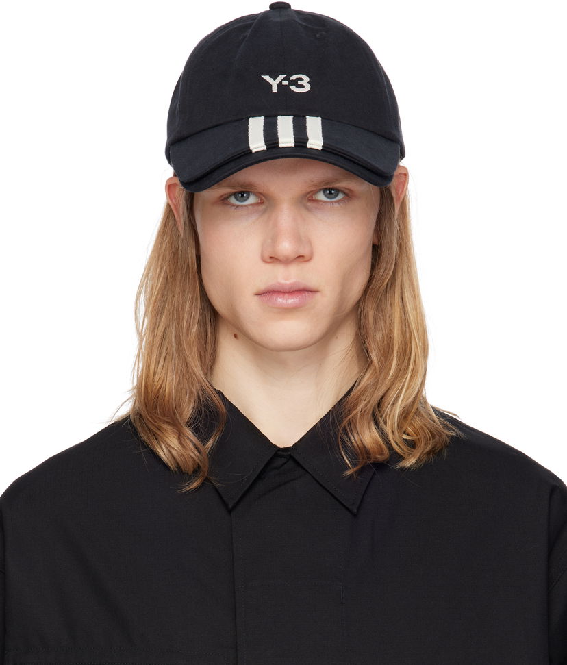 Keps Y-3 Y-3 3-Stripes Baseball Cap Svart | JN7183
