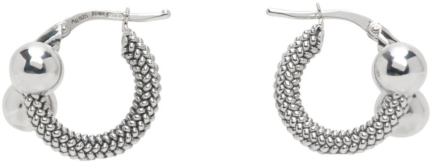 Örhängen Bottega Veneta Intreccio Earrings Grå | 732124 V5070, 0