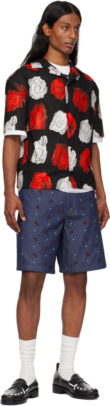 Skjorta Marni Marni Mercury Print Poplin Bowling Shirt Svart | CUMU0349A0 UTC499, 3