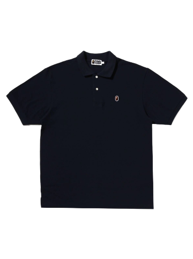 Polotröja BAPE Ape Head One Point Relaxed Fit Polo Tee Mörkblå | 1J30-112-005