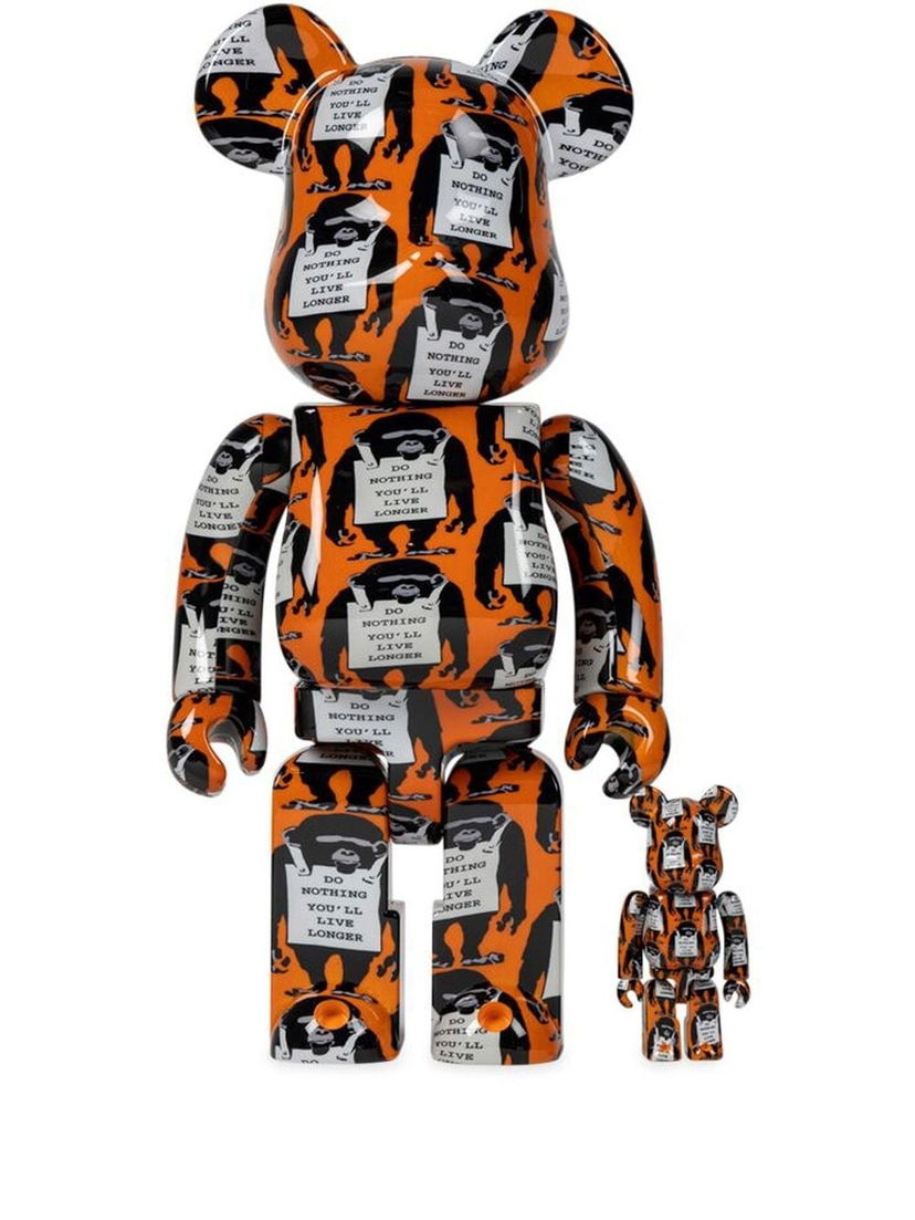 Samlarobjekt Medicom Toy Monkey Sign BE@RBRICK figure set - Orange Flerfärgad | MEDI014219649558