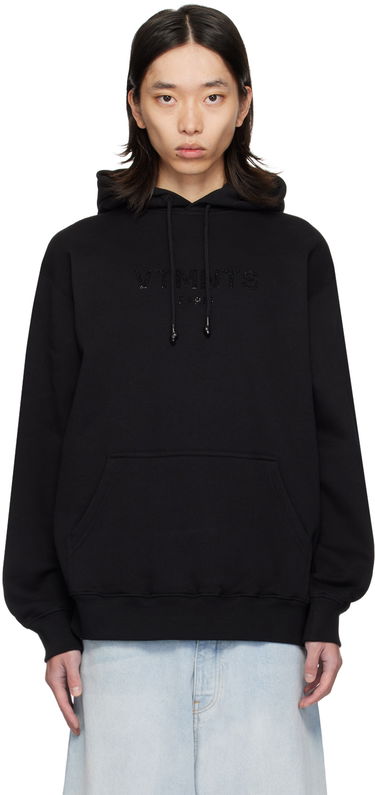 Sweatshirt VETEMENTS Crystal Logo Hoodie Svart | VL22HD300B, 0