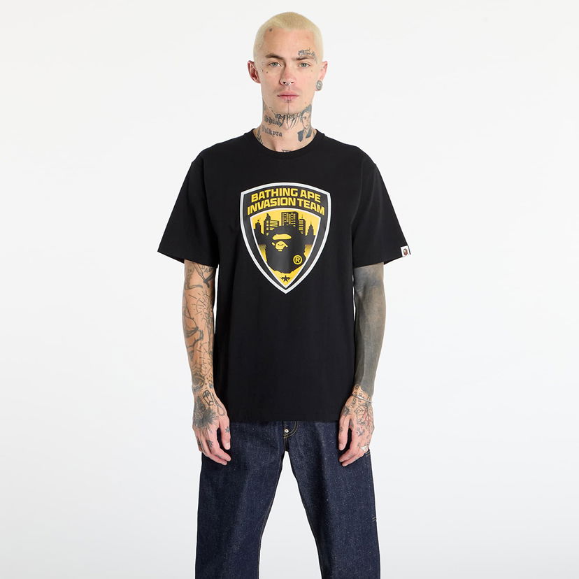 T-shirt BAPE Security Emblem Invasion Team T-shirt Svart | 001TEL801049MBLK