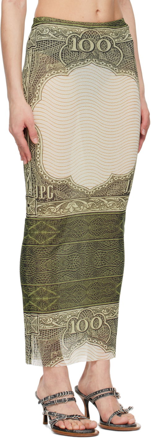Kjol Jean Paul Gaultier Jean Paul Gaultier 'The Cartouche' Print Maxi Skirt Grön | 24/25-F-JU142-T515-400300156, 1