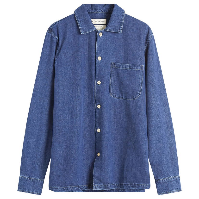 Skjorta A Kind of Guise A Kind of Guise Atrato Denim Shirt, Size Large Blå | 119-13804-704