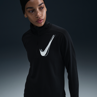 Sweatshirt Nike Swoosh Dri-FIT Midlayer 1/2 Zip Svart | HJ2225-010, 0