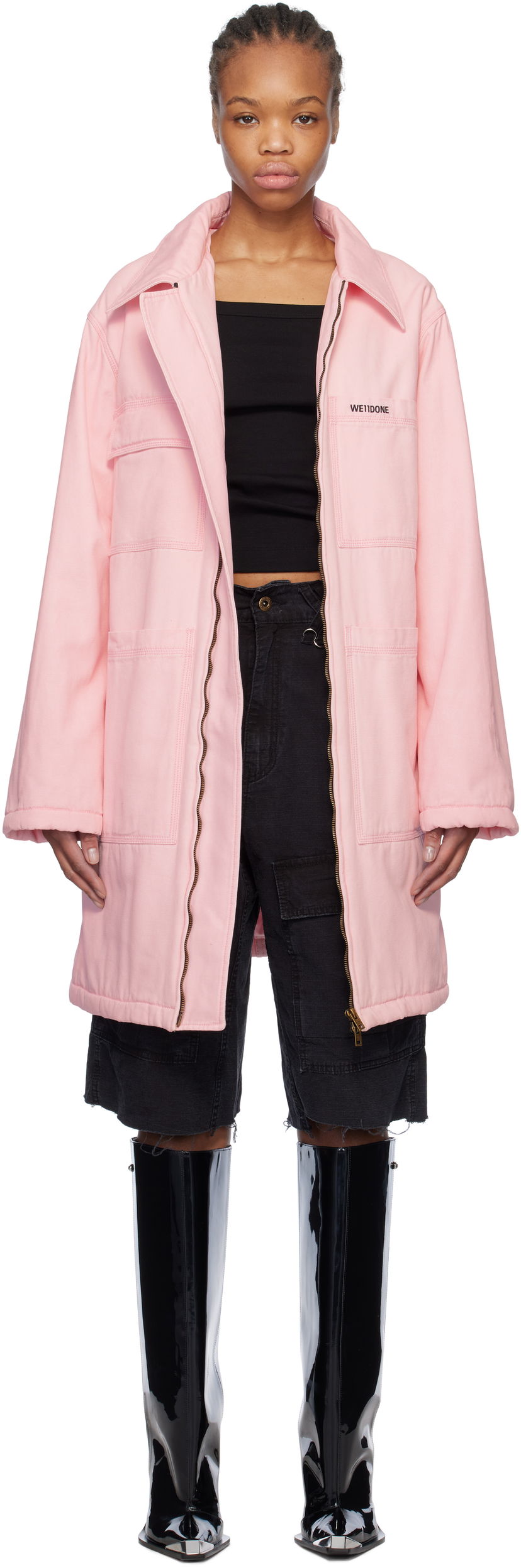 Parkas We11done We11done Oversized Work Coat Rosa | WD-CT0-25-061-W-PK