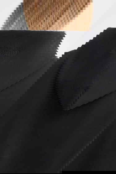 Sweatshirt VETEMENTS VETEMENTS Logo Fitted Hoodie Svart | UH76HD130B, 4