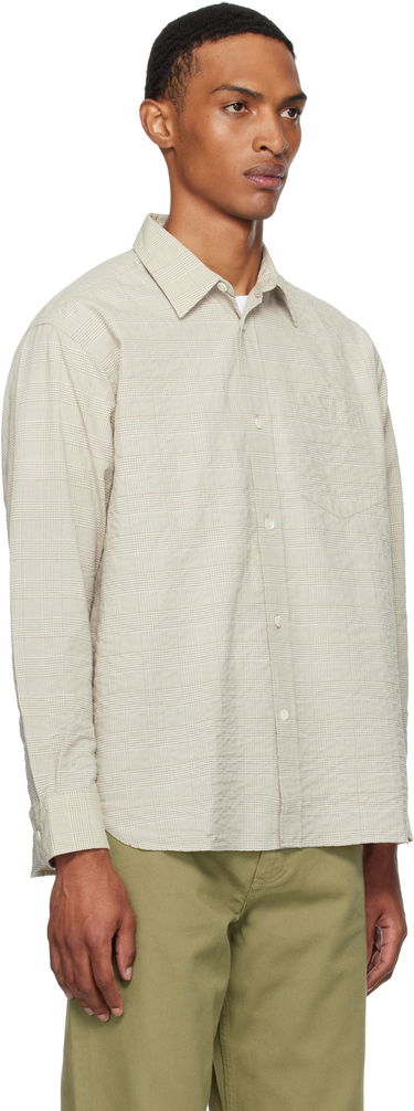 Skjorta NORSE PROJECTS Norse Projects Mo Oversized Check Shirt Beige | N40-0820, 1
