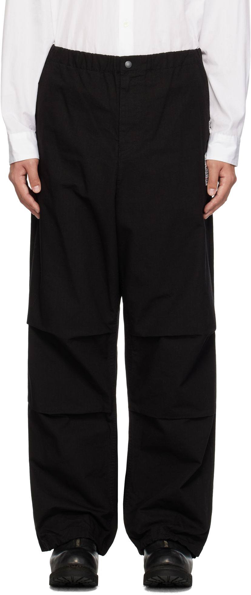 Byxor Maison MIHARA YASUHIRO Parachute Trousers Svart | J13PT161
