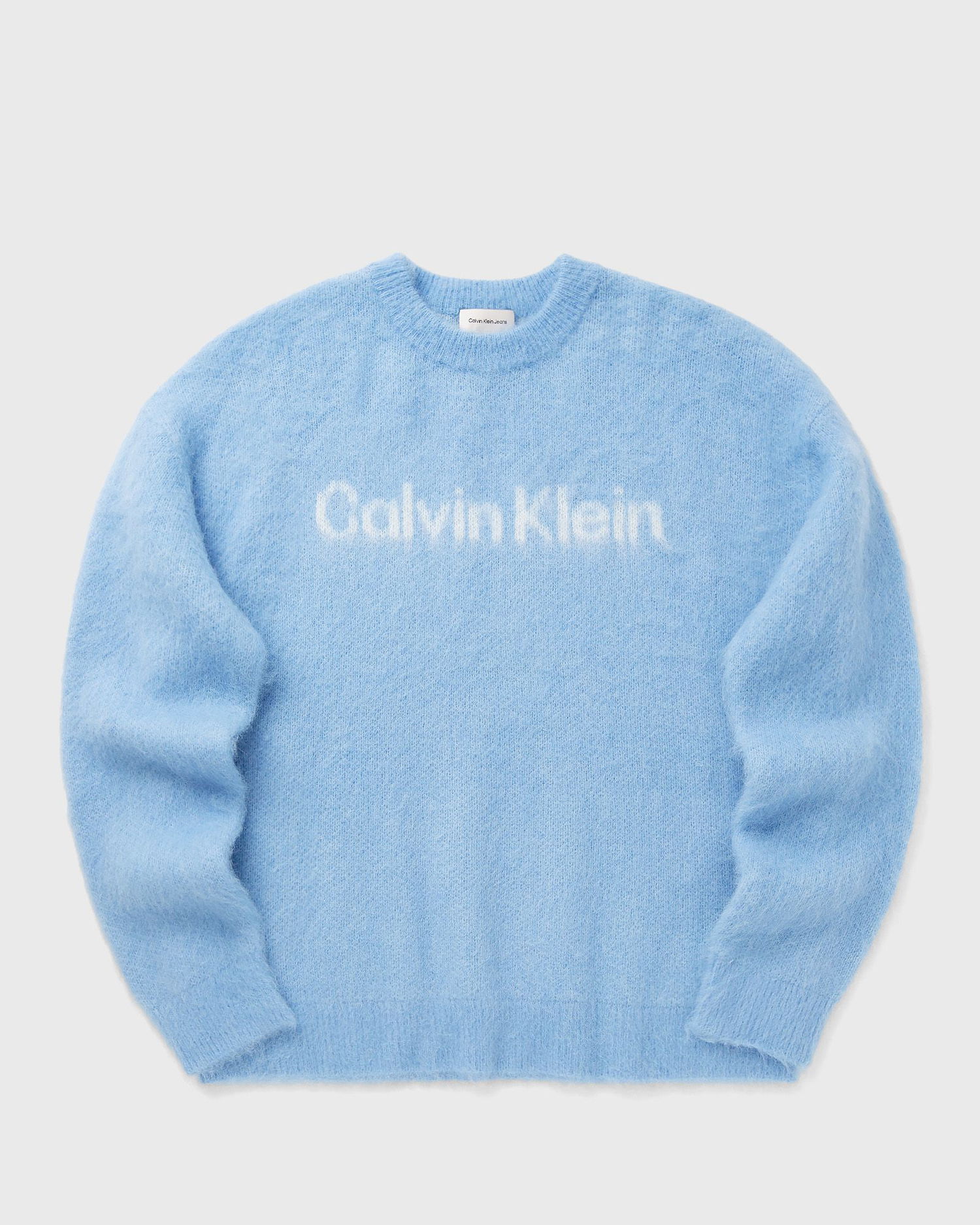 Sweater CALVIN KLEIN Brushed Alpaca Logo Crewneck Long-Sleeve Sweater Blå | LV04RD306GC12, 0