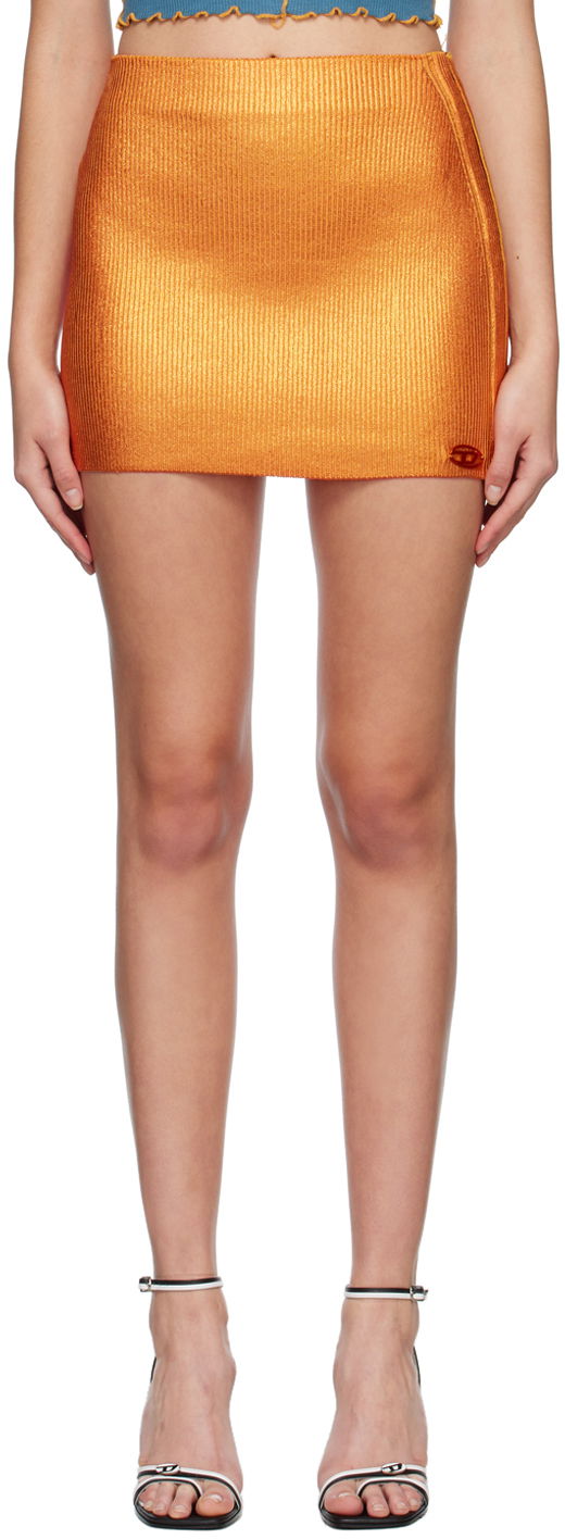 Kjol Diesel Orange Knit Miniskirt Orange | A08021 0WDAU