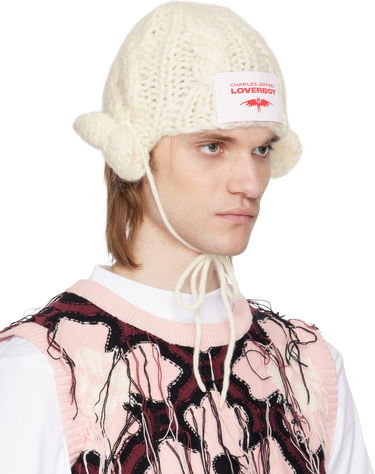 Mössa Charles Jeffrey Loverboy Charles Jeffrey LOVERBOY Chunky Aviator Beanie with Earflaps Vit | 54130201, 1