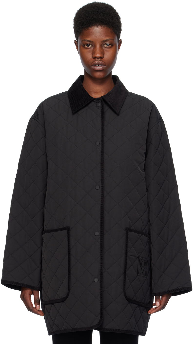 Pufferjacka TOTEME Quilted Jacket Svart | 241-WRO1022-FB0169