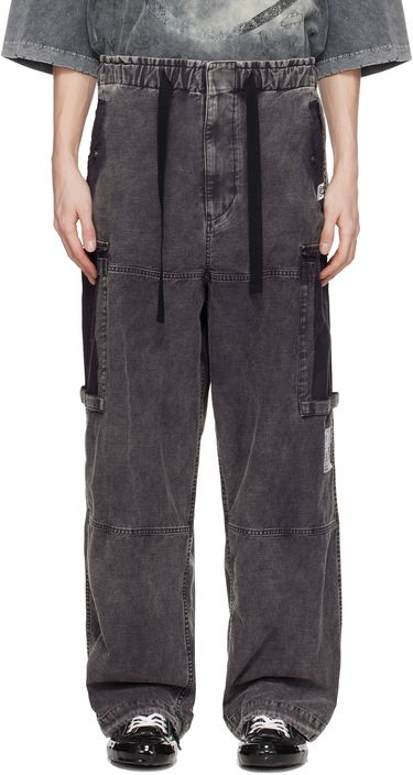 Cargo byxor Maison MIHARA YASUHIRO Maison MIHARA YASUHIRO Cotton Satin Cargo Pants Grå | J14PT172, 0