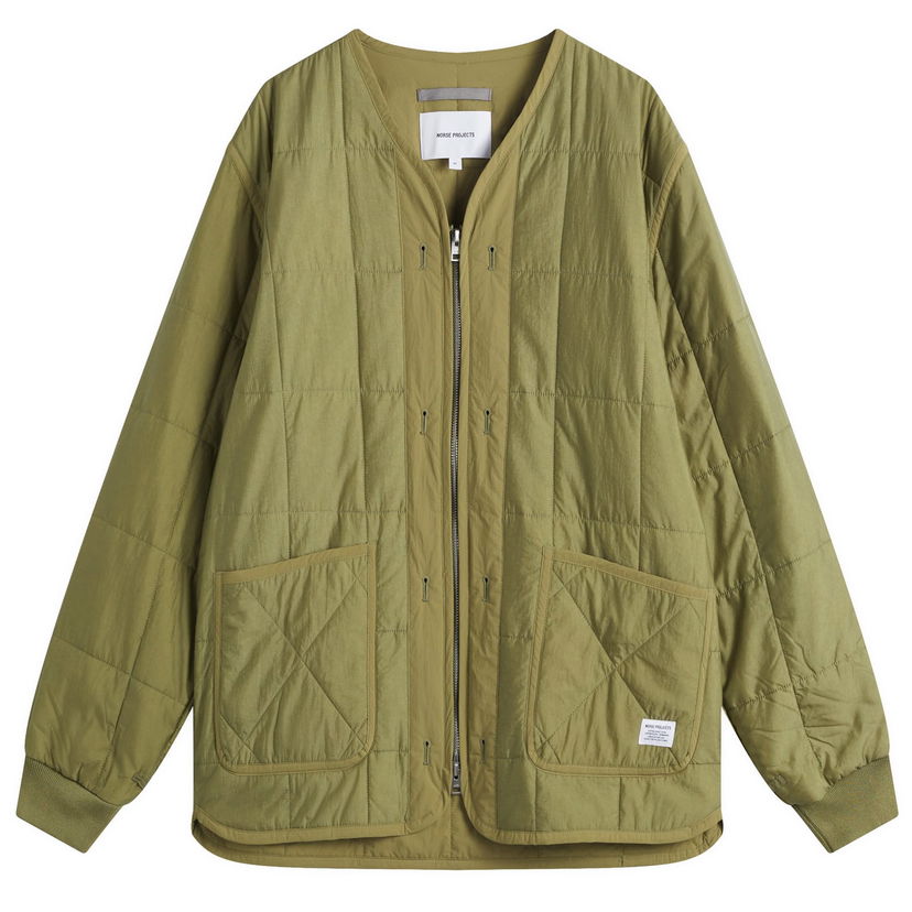 Pufferjacka NORSE PROJECTS Men's Military Liner Jacket, Size Large Grön | N50-0272-8037