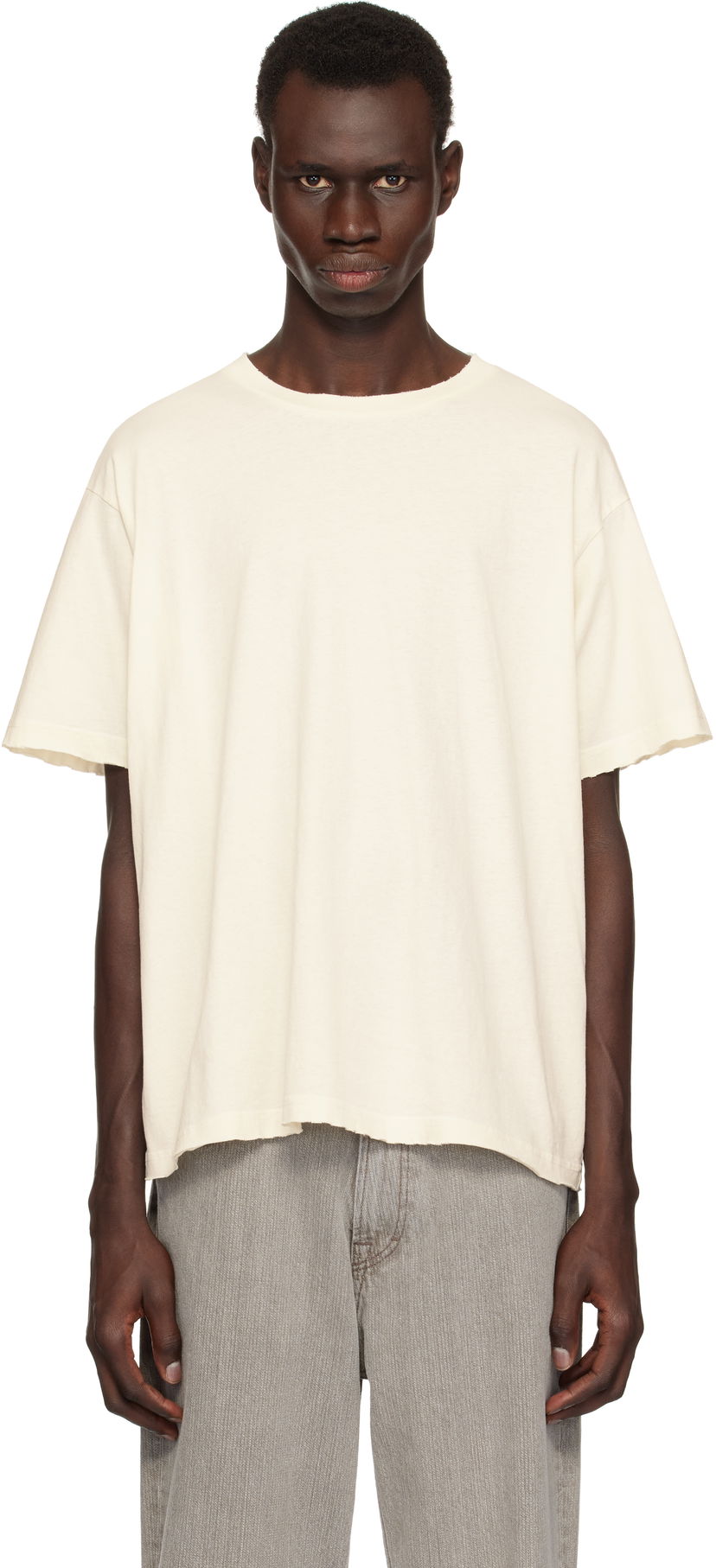 T-shirt John Elliott John Elliott Folsom Cropped T-Shirt Vit | A290M37596A