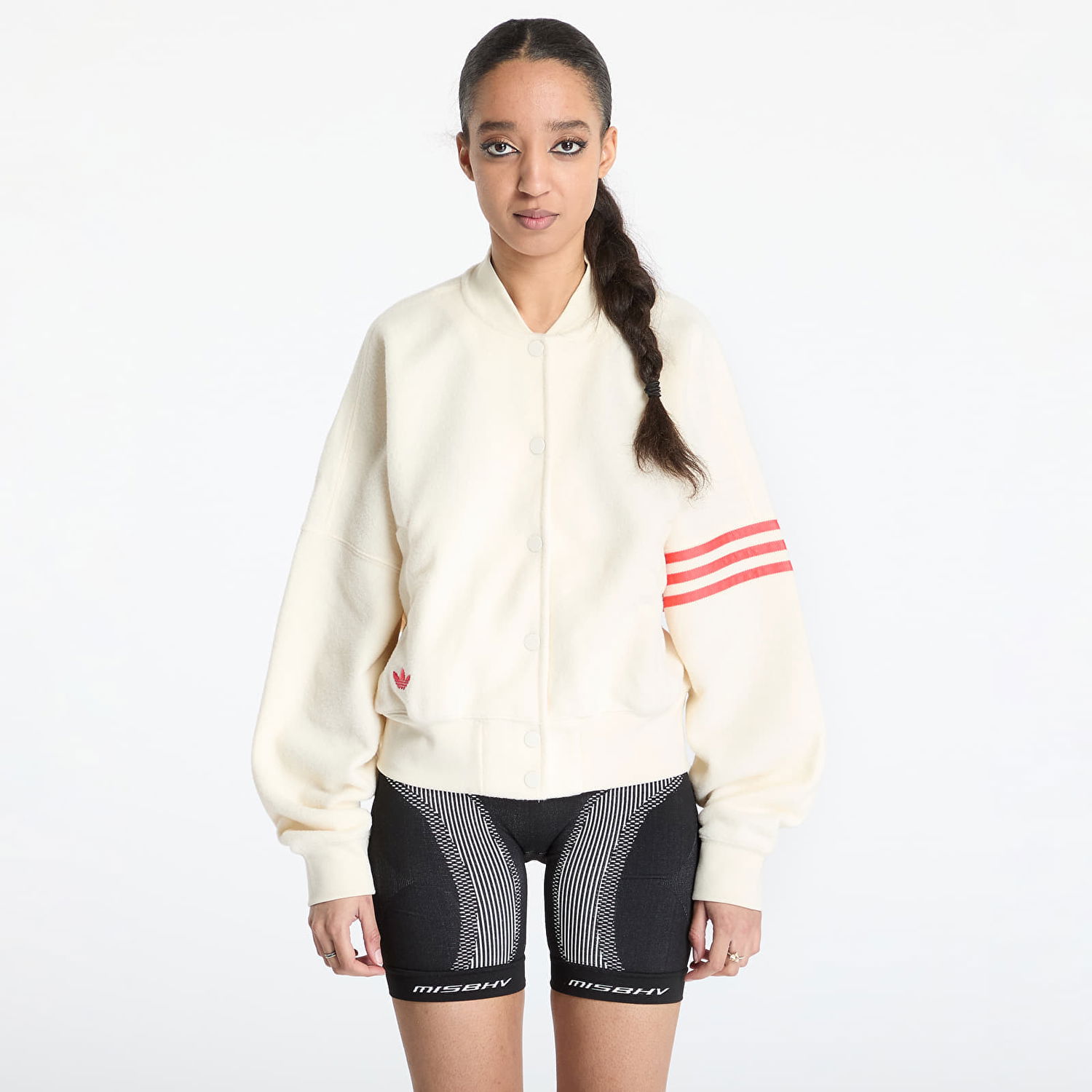 Bomberjacka adidas Originals Neuclassics Boucle Bomber Jacket Vit | JI8523, 0