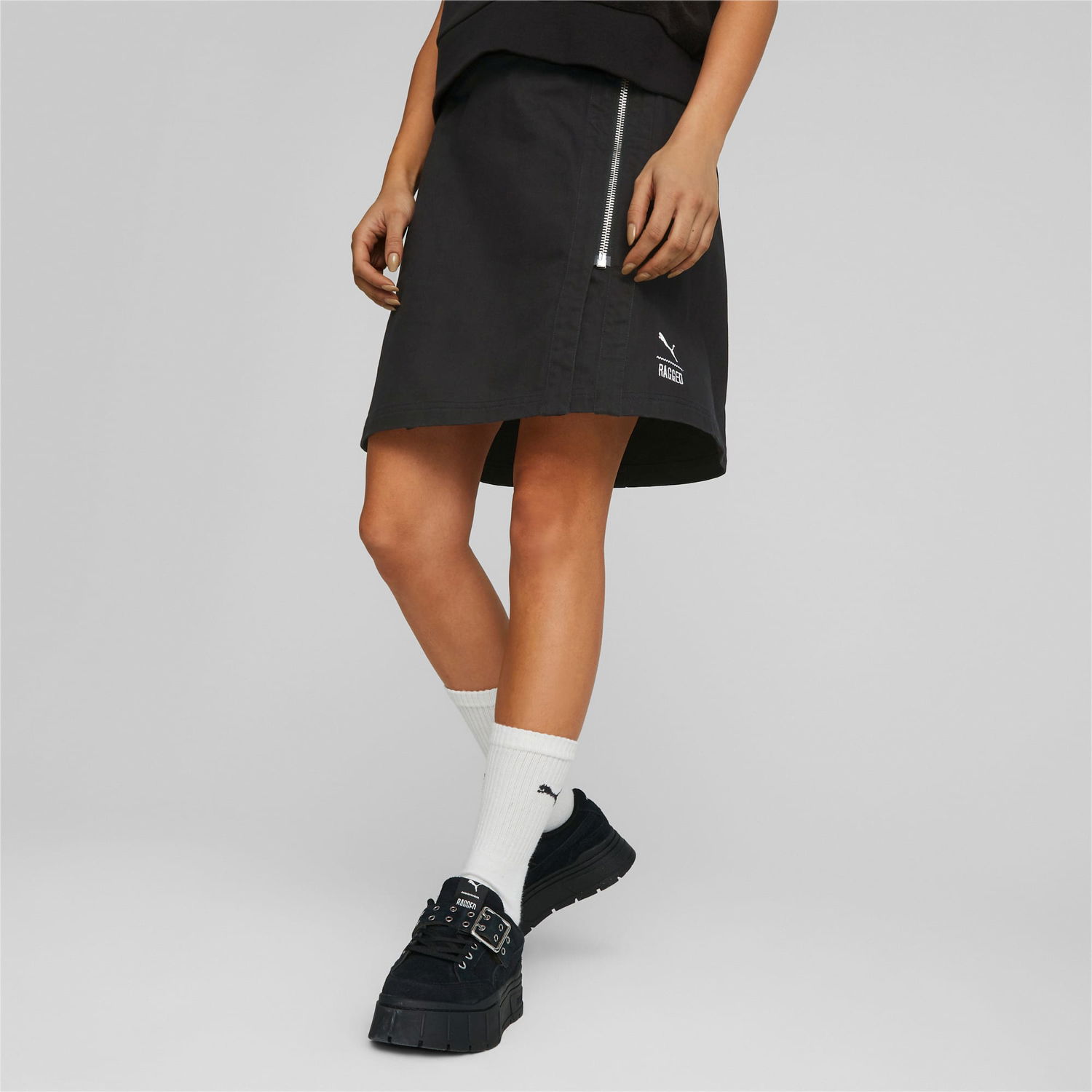 Kjol Puma Gonna x THE RAGGED PRIEST in twill da donna, Nero/Altro Svart | 539131_01, 0